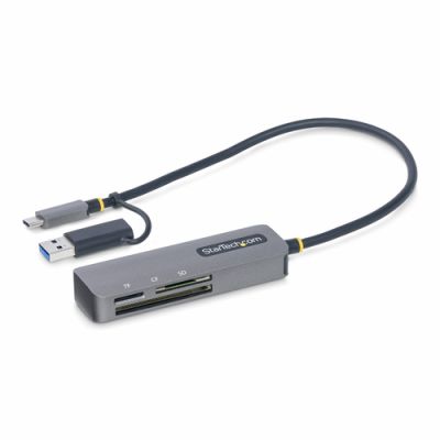 StarTech.com USB 3.0 Multikartenleser, SD/microSD/CF, Mobiler USB 5Gbps Kartenadapter, Externer USB-C Kartenleser mit angeschlossenem USB-A Adapter - Funktioniert mit jedem Betriebssystem