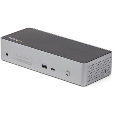 StarTech.com USB C Dockingstation für 4 monitore - 4K 60Hz Hybrid Notebook Dock DisplayPort 1.4 & HDMI 2.0 - Universal USB-C/Thunderbolt Laptop Dock mit 100W PD - USB Hub mit 1x USB-C & 3x USB-A, GbE, Audio
