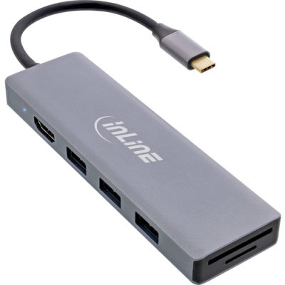 InLine USB 3.2 USB-C Multi Hub (3x USB-A + USB-C), Cardreader, HDMI, OTG
