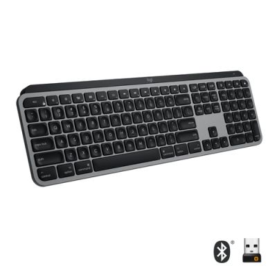 Logitech MX Keys f/ Mac Tastatur RF Wireless + Bluetooth QWERTZ Schweiz Grau