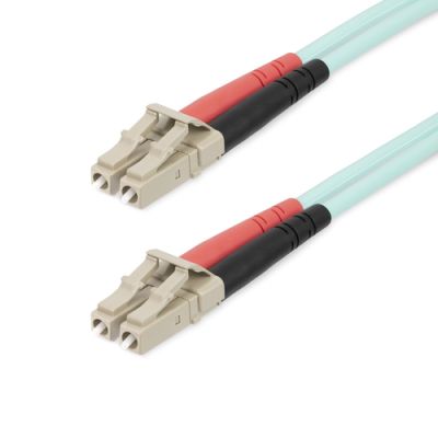 StarTech.com 25m OM4 LWL Patchkabel LC auf LC, LC/UPC OM4 Multimode Glasfaserkabel, 50/125µm LOMMF/VCSEL Zipcord LWL Kabel, 100G Netzwerkkabel, Low Insertion Loss, LSZH LWL Patchkabel/Lichtleiterkabel