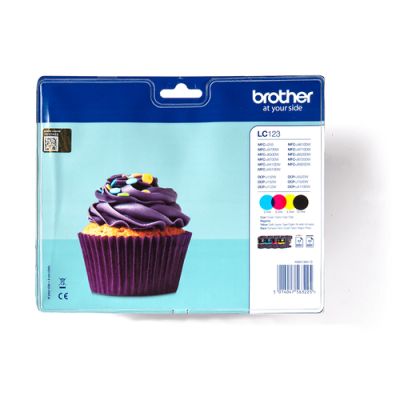 Brother LC123VALBPDR Druckerpatrone 1 Stück(e) Original Schwarz, Cyan, Magenta, Gelb