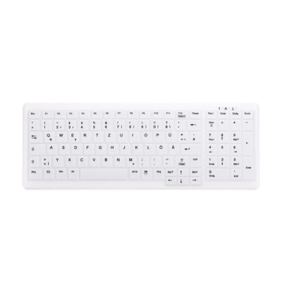 CHERRY AK-C7000 Tastatur RF kabellos + USB QWERTZ Deutsch Weiß