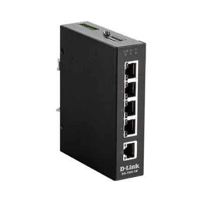D-Link DIS‑100G‑5W Unmanaged L2 Gigabit Ethernet (10/100/1000) Schwarz