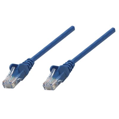 Intellinet Premium Netzwerkkabel, Cat6a, S/FTP, 100% Kupfer, Cat6a-zertifiziert, LS0H, RJ45-Stecker/RJ45-Stecker, 0,25 m, blau