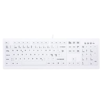 CHERRY AK-C8100F-U1-W/NOR Tastatur USB QWERTY Norwegisch Weiß