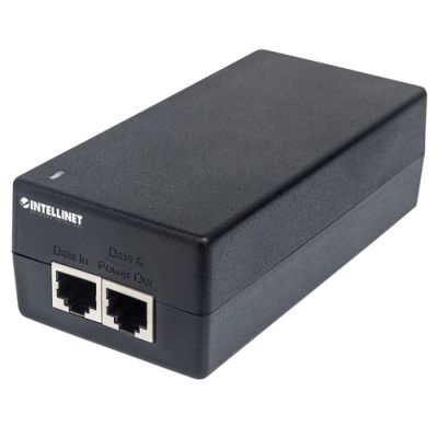 Intellinet Gigabit Ultra PoE-Injektor, 1 x 60 Watt-Port, 802.3at/af-konform, Kunststoffgehäuse