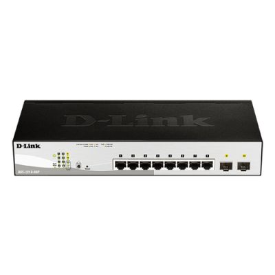 D-Link DGS-1210-08P Managed L2 Gigabit Ethernet (10/100/1000) Power over Ethernet (PoE) Schwarz