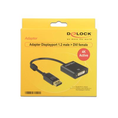 DeLOCK 62599 Videokabel-Adapter 0,2 m DisplayPort DVI-I Schwarz