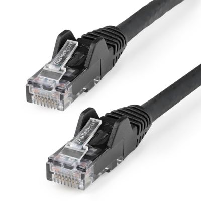 StarTech.com 7m Netzwerkkabel CAT6 - LSZH(weniger Rauch, Halogenfrei) - 10Gbit 650MHz 100W POE RJ45 U/UTP LAN-Patch Kabel - Schwarz, ETL Zertifizierung, 24AWG, Installationskabel