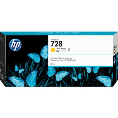 HP 728 Gelb DesignJet Druckerpatrone, 300 ml