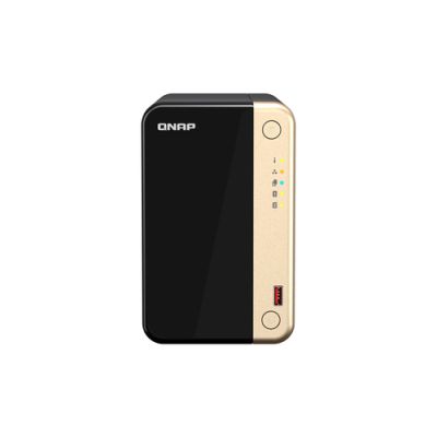 QNAP TS-264 NAS Tower Ethernet/LAN Schwarz, Gold N5095