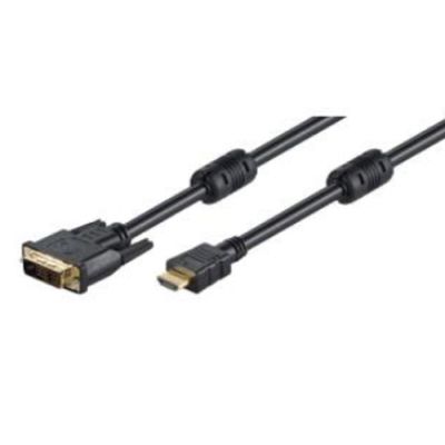 M-Cab HDMI / DVI-D Kabel - schwarz - 2.0m - vergoldet