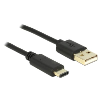 DeLOCK 2m, USB2.0-A/USB2.0-C USB Kabel USB A USB C Schwarz