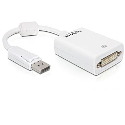 DeLOCK 61765 Videokabel-Adapter 0,125 m DisplayPort DVI-I Weiß