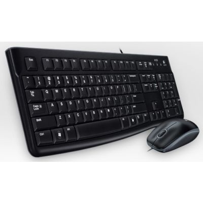 Logitech Desktop MK120 Tastatur Maus enthalten USB QWERTZ Deutsch Schwarz