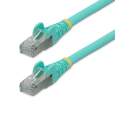 StarTech.com 1 m CAT6a Kabel - LSZH-Raucharm, Halogenfrei - 10 Gigabit RJ45 LAN Kabel - SFTP Patchkabel - Aqua - CAT6a Verlegekabel - Abgeschirmtes Netzwerkkabel/Ethernet Kabel