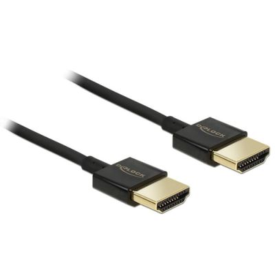 DeLOCK HDMI/HDMI, 2 m HDMI-Kabel HDMI Typ A (Standard) Schwarz