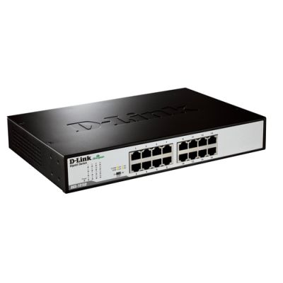 D-Link DGS-1016D/E Netzwerk-Switch Unmanaged Schwarz, Metallisch