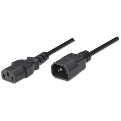 Manhattan Stromkabel, Kaltgeräteverlängerung, C14-Stecker auf C13-Buchse, 1,8 m