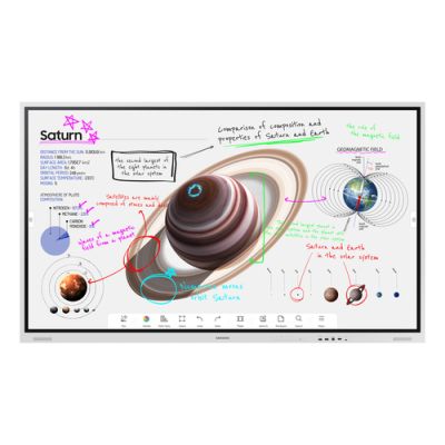 Samsung WM85B Interaktiver Flachbildschirm 2,16 m (85") LCD WLAN 350 cd/m² 4K Ultra HD Hellgrau Touchscreen