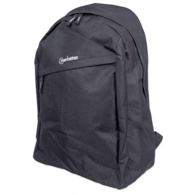 Manhattan Knappack Notebookrucksack, Für Notebooks bis 15,6", Top Load, sehr leicht, schwarz