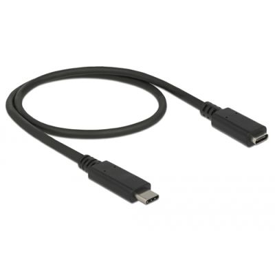 DeLOCK 85532 USB Kabel 0,5 m USB 3.2 Gen 1 (3.1 Gen 1) USB C Schwarz