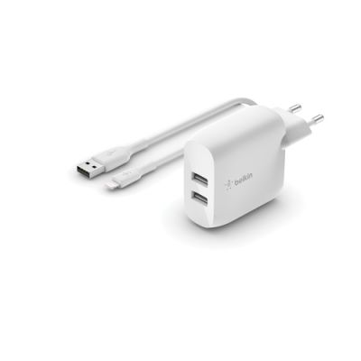 Belkin WCD001VF1MWH Ladegerät für Mobilgeräte Universal Weiß AC Drinnen