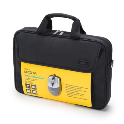 DICOTA Value Toploading Kit 39,6 cm (15.6") Messengerhülle Schwarz