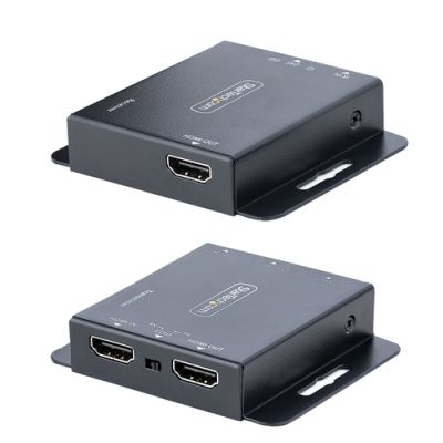 StarTech.com HDMI Ethernet Extender über CAT6/CAT5, 4K 30Hz/40 m oder 1080p/70 m, HDMI over Ethernet/IP Extender, HDMI Lan Transmitter und Receiver Kit, HDMI Verlängerung, IR