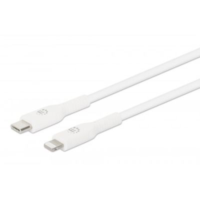 Manhattan 394512 Handykabel Weiß 1 m USB C Lightning