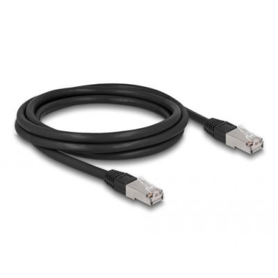 DeLOCK 80127 Netzwerkkabel Schwarz 2 m Cat6a S/FTP (S-STP)