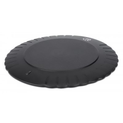 Manhattan Kabelloses Induktionsladegerät 5 W, Qi™-zertifizierter Wireless Charger, sichere Ladung mit 5 W (5 V/1 A), rundes Ladepad, schwarz