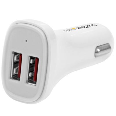 StarTech.com USB2PCARWHS Ladegerät für Mobilgeräte Universal Weiß Zigarettenanzünder Auto