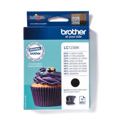Brother LC123BK Druckerpatrone 1 Stück(e) Original Schwarz