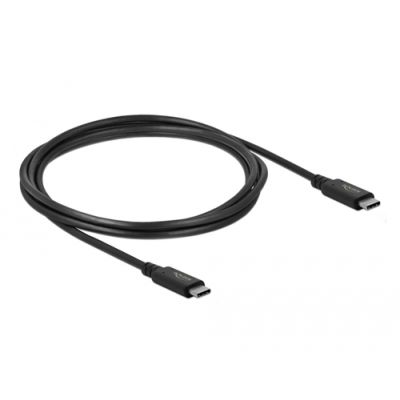 DeLOCK 86980 USB Kabel 2 m USB4 Gen 2x2 USB C Schwarz