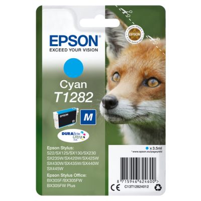 Epson Fox Singlepack Cyan T1282 DURABrite Ultra Ink