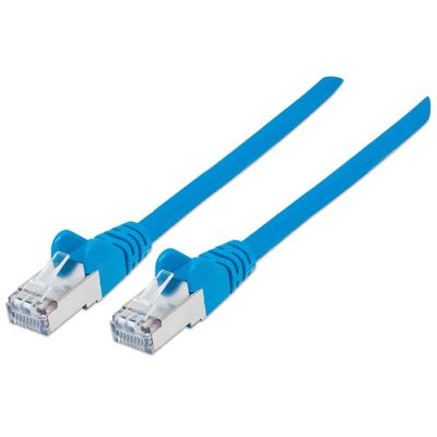 Intellinet Premium Netzwerkkabel, Cat6, S/FTP, 100% Kupfer, Cat6-zertifiziert, LS0H, RJ45-Stecker/RJ45-Stecker, 3,0 m, blau