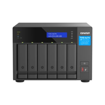 QNAP TVS-H674 NAS Tower Ethernet/LAN Schwarz i5-12400