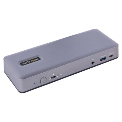 StarTech.com USB-C Docking Station - Google Chromebook Dockingstation - 3x 4K30/Dual 4K60 Monitore - 7-Port USB Hub 3.0, 60W Power Delivery 3.0, GbE, Audio, K-Slots - Works With Chromebook WWCB