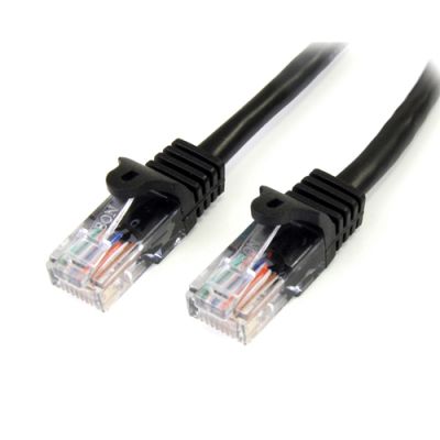 StarTech.com 3m Cat5e RJ45 UTP Netzwerkkabel Snagless - Cat 5e Patchkabel - Schwarz