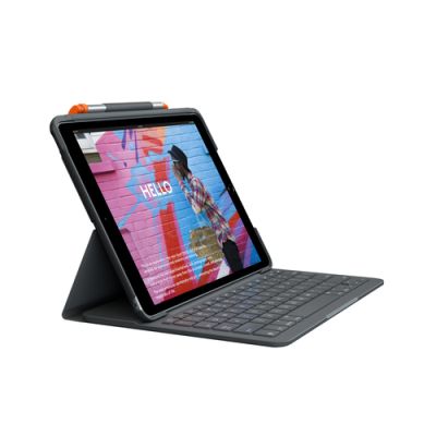 Logitech Slim Folio Graphit Bluetooth AZERTY Französisch