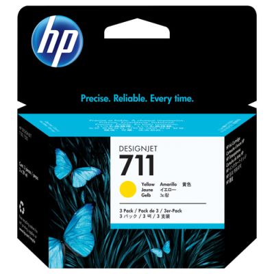 HP 711 3er-Pack Gelb DesignJet Tintenpatronen, 29 ml