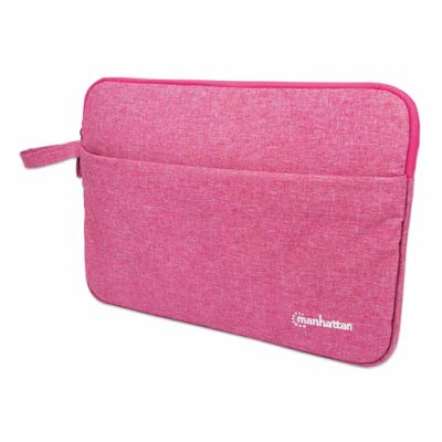 Manhattan Seattle Notebook Sleeve 14,5", Schutzhülle für Notebooks bis zu 14,5", Top Load, Premiumpolsterung, wasserfest, ein Innenfach, ein Frontfach, pink