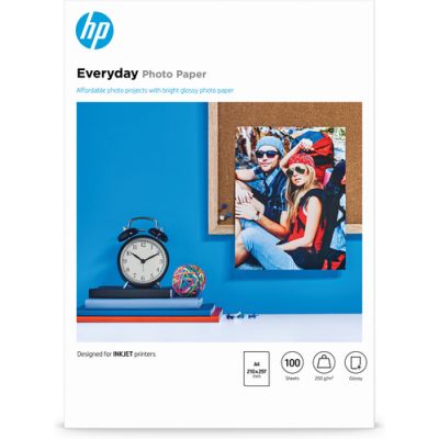 HP Normales Fotopapier, glänzend, 200 g/m2, A4 (210 x 297 mm), 100 Blatt