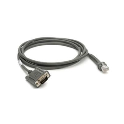 Zebra CBA-R08-S07ZBR Serien-Kabel Grau 2,1336 m RS232 DB9