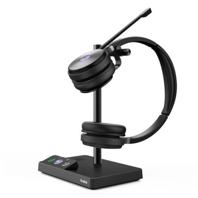 Yealink WH62 Dual UC Kopfhörer Kabellos Kopfband Büro/Callcenter Mikro-USB Ladestation Schwarz