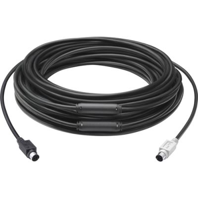 Logitech GROUP 15m Extender Cable PS/2-Kabel 6-p Mini-DIN Schwarz