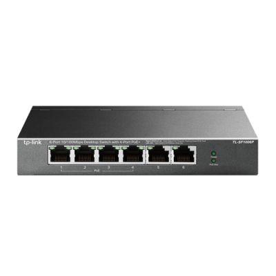 TP-Link 6-Port 10/100Mbit/s-Desktop-Switch mit 4-Port PoE+
