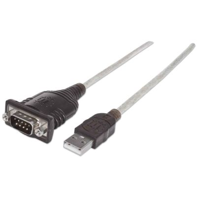 Manhattan USB auf Seriell-Konverter, Zum Anschluss eines seriellen Geräts an einen USB-Port, Prolific PL-2303RA-Chipsatz, 1,8 m